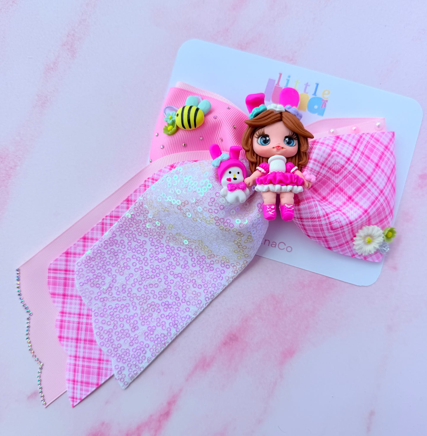 Clay Bunny Hair Bow |  Moño Dulce Conejita